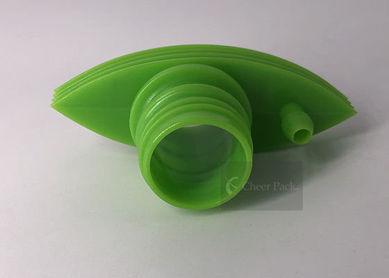 Извив 2 Споут пластиковый с крышки для пластиковой упаковки сумки кислорода, зеленого цвета