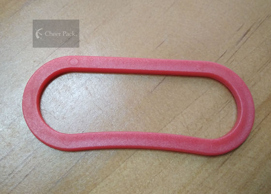 Жара - держатель ручки сумки ПЭ красного цвета ручек полиэтиленового пакета стиля уплотнения