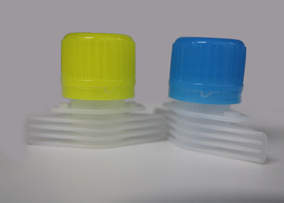 Желтые пластиковые крышки Spout/крышка тензида прачечной Spout с материалом корозии PE анти-