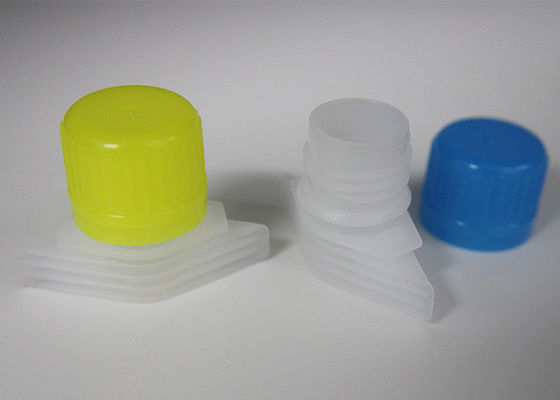 Желтые пластиковые крышки Spout/крышка тензида прачечной Spout с материалом корозии PE анти-