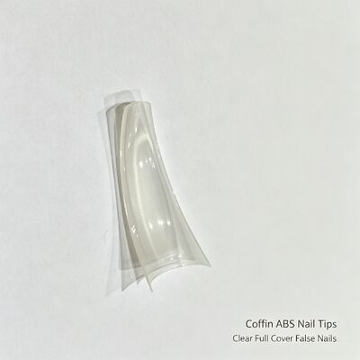 Качество  Coffin ABS Nail Tips, Clear Full Cover False Nails for Salon Nail Extension DIY Nail Art and Bulk Supply Фабрика