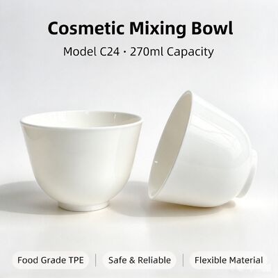 Качество  C24 Food‑Grade TPE Cosmetic Mixing Bowl 270ml For Salon & DIY Skincare | Safe for mixing mask powder & beauty paste. Reusable non‑stick beauty container for professional salon and home DIY facial care Фабрика