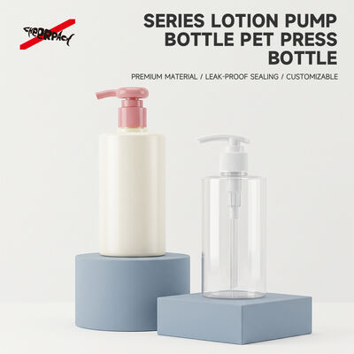 Качество  250ml 300ml 500ml PET Lotion Pump Bottle | Cosmetic Shampoo Packaging Supplier | Multi-size cylinder PET bottle, 24 thread neck, leak-proof. Custom color & logo for shampoo, body wash, skincare liquid Фабрика