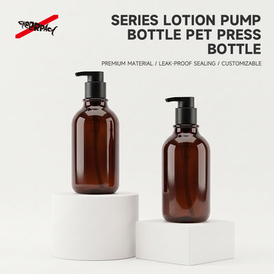 Качество  500ml Amber PET Lotion Pump Bottle | Cosmetic Shampoo Packaging Supplier | Thickened base, leak-proof. Custom logo & color for shampoo, body wash, skincare liquid. Bulk wholesale, flexible MOQ. Фабрика