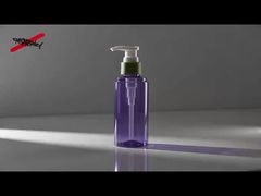 Прозрачная фиолетовая бутылка-насос из ПЭТ