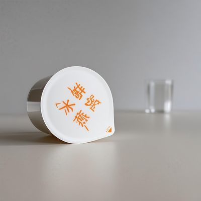 65 мл PP/PS Пластиковый стакан с крышкой из алюминиевой фольги для упаковки продуктов питания