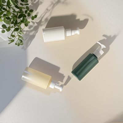 Бутылка с лосьоновым насосом для косметической упаковки в форме цилиндра PET 300-500 мл с напечатанным логотипом