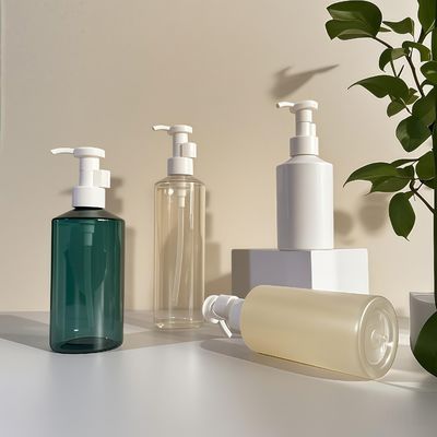 Бутылка с лосьоновым насосом для косметической упаковки в форме цилиндра PET 300-500 мл с напечатанным логотипом
