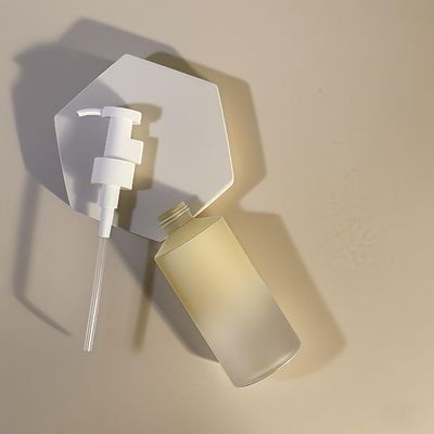 Бутылка с лосьоновым насосом для косметической упаковки в форме цилиндра PET 300-500 мл с напечатанным логотипом