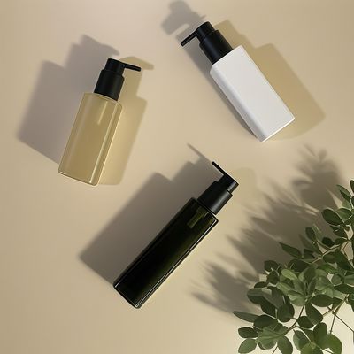 Квадратная ПЭТ-бутылка с помповым дозатором для косметики и средств личной гигиены, герметичная, в индивидуальных цветах