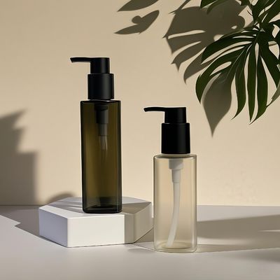 Квадратная ПЭТ-бутылка с помповым дозатором для косметики и средств личной гигиены, герметичная, в индивидуальных цветах