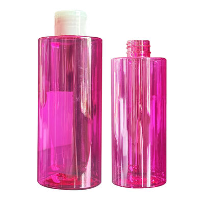 Индивидуальная поставка Красный Прозрачный ПЭТ-пластиковый флакон для лосьона с дисковым колпачком и емкостью 300/400/500 мл