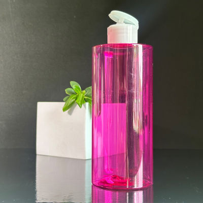 Индивидуальная поставка Красный Прозрачный ПЭТ-пластиковый флакон для лосьона с дисковым колпачком и емкостью 300/400/500 мл