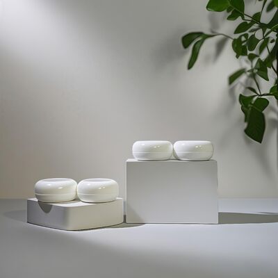 20 мл 40 мл пластиковые плоские круглые косметические баночки для крема и лосьона