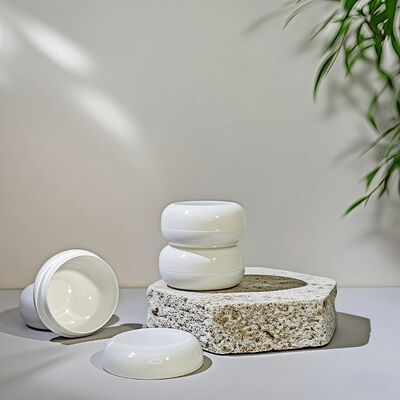 20 мл 40 мл пластиковые плоские круглые косметические баночки для крема и лосьона