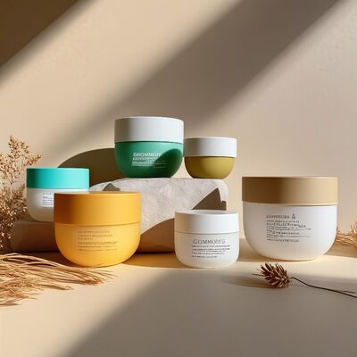 Пластиковый контейнер пищевого качества из ПП с завинчивающейся крышкой и этикеткой с УФ-печатью для косметических кремов для лица и тела объемом 150-500 мл (Cheer Pack)