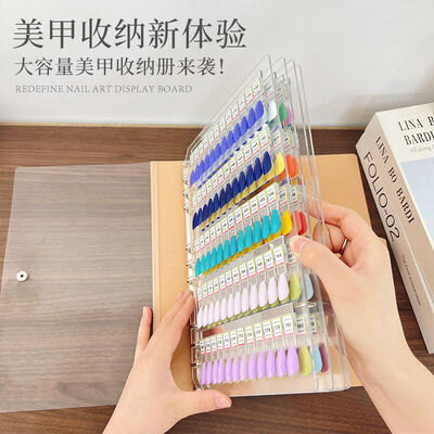 Магнитная акриловая цветовая карта для нейл-арта, заготовка для создания стиля с образцом дисплея для лака