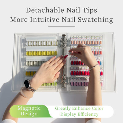 Съемная прозрачная акриловая магнитная доска для демонстрации дизайна ногтей, книга на 120/180/240 цветов, пластиковый инструмент для типсов для гель-лака