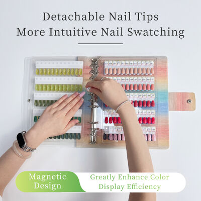Профессиональный отсоединяемый акриловый одномагнитный дисплей для ногтей площадь 120/180/240 градиентные цвета пластиковый инструмент для ногтей