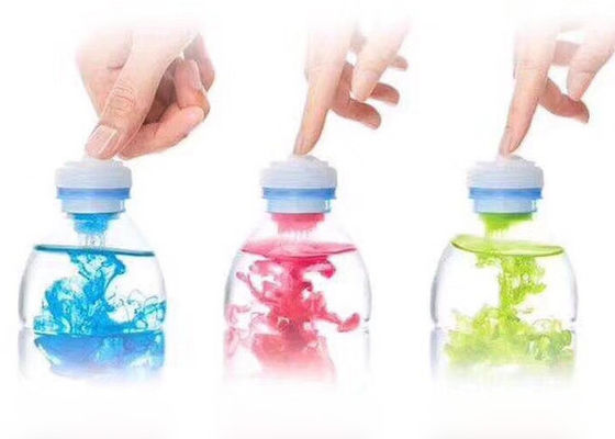 Прозрачный творческий тип пластиковые крышки прессы бутылки для упаковки порошка напитка