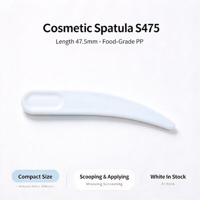 S475 47,5 мм пищевая PP косметическая шпатула. Белая оптовая продажа. Для экстракции и нанесения крема для лица, идеально подходит для салонов красоты и косметических аксессуаров.